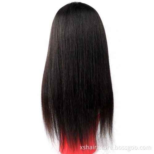 Wholesale remy human hair wigs lace front 5x5 Lace Frontal Straight Wig virgin cuticle aligned wigs for black women